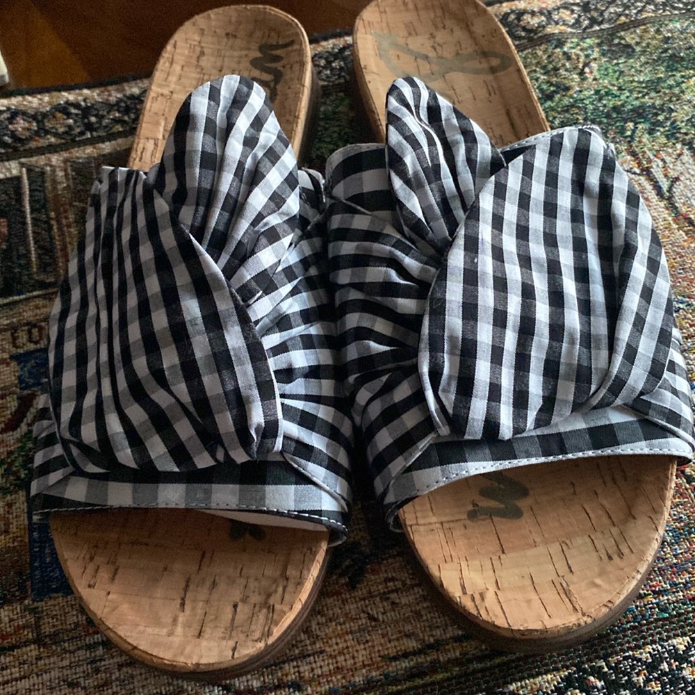 Sam Edelman gingham slides
